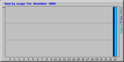 Hourly usage for November 2009