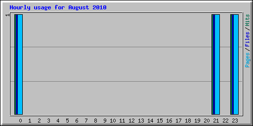 Hourly usage for August 2010