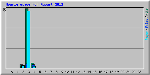 Hourly usage for August 2012