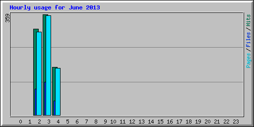 Hourly usage for June 2013
