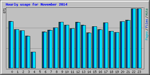 Hourly usage for November 2014