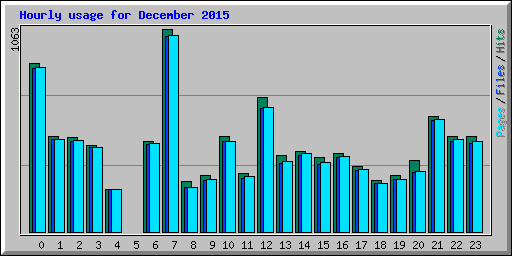 Hourly usage for December 2015